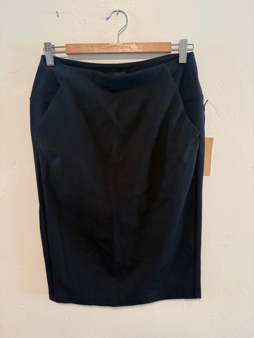 Halogen Black Pencil Skirt with Contoured Seams